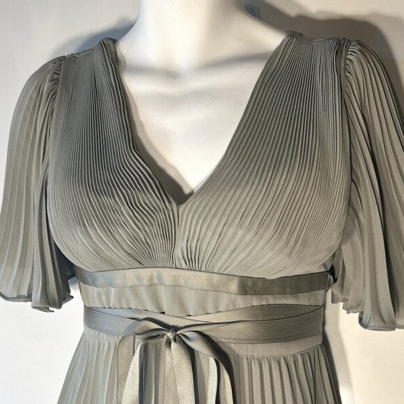 ASOS SZ 10 Grecian Style Formal Bridesmaid Prom Mother of Bride Black Tie Prom - Picture 2 of 9